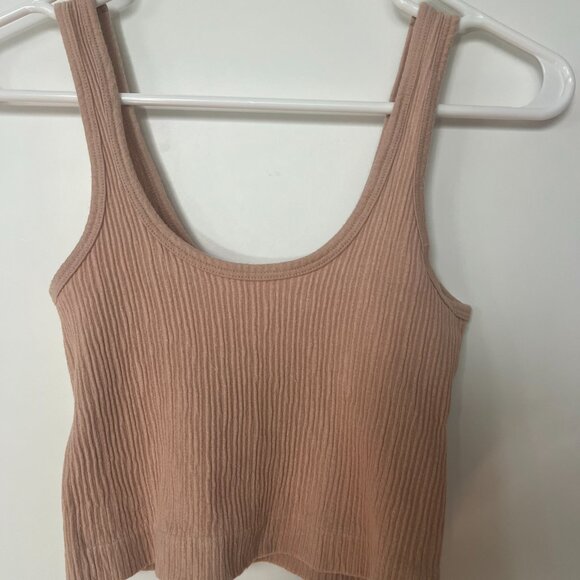 Out From Under Urban Outfitters Cropped Ribbed Knit top Size M Medium - Picture 2 of 4